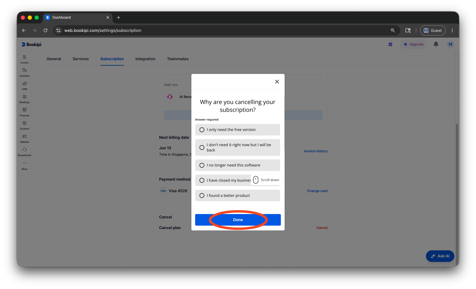 Uncategorized - How to cancel the subscription for AI Receptionist - 9