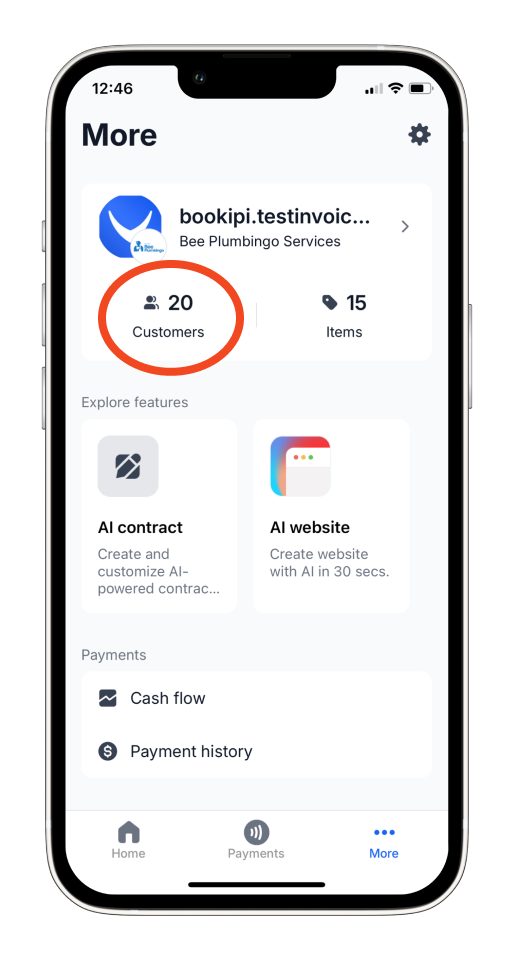 Invoice Mobile App - How to create and send a customer statement - 2