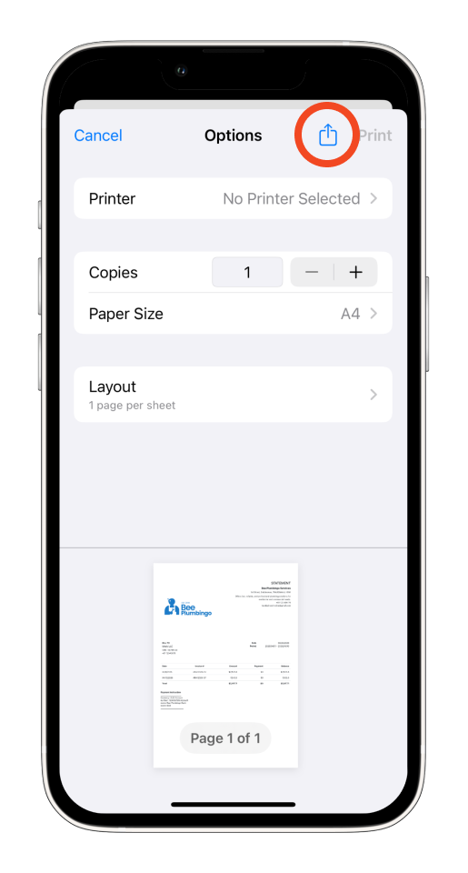 Invoice Mobile App - How to create and send a customer statement - 10