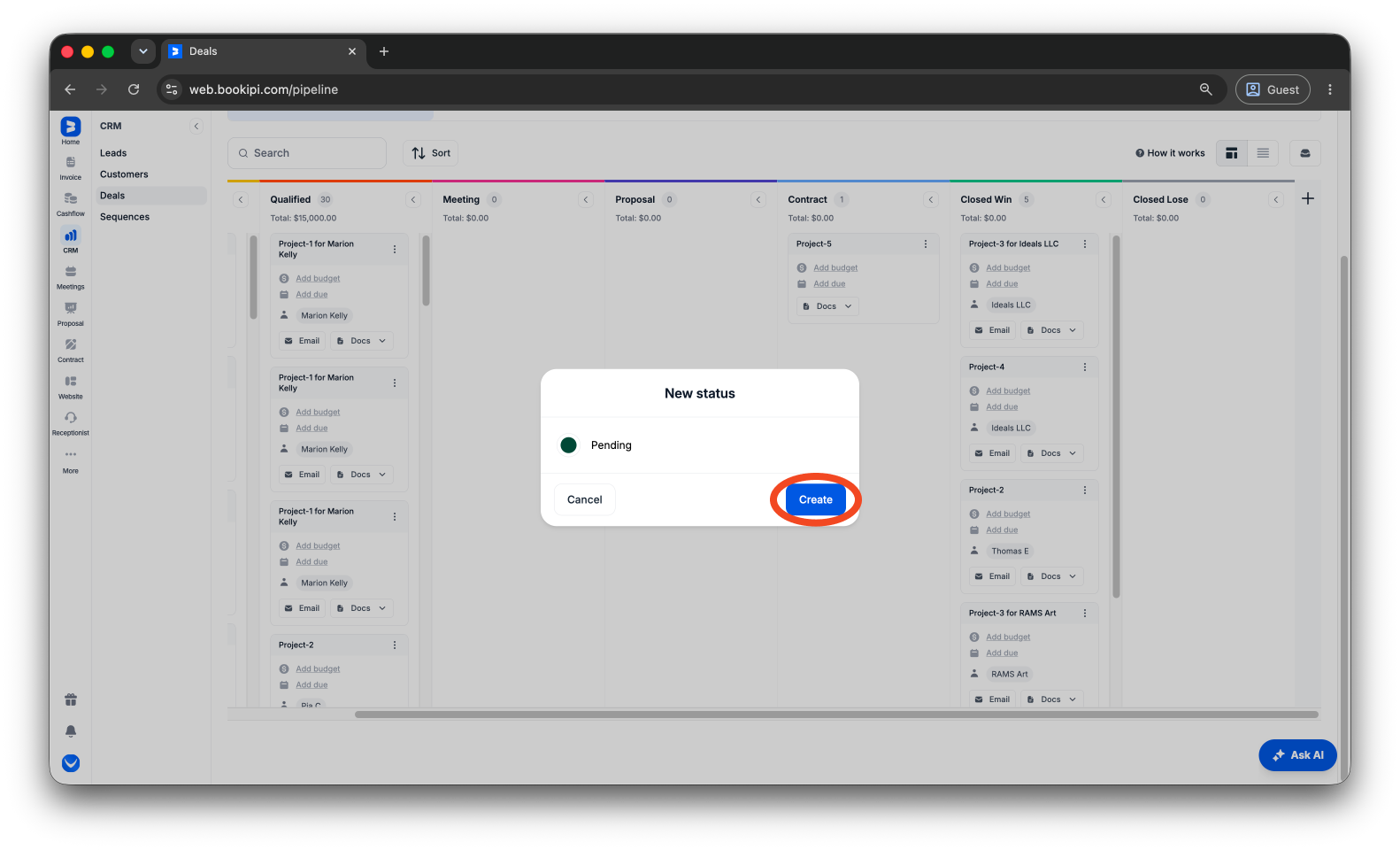 Uncategorized - How to add an additional Pipeline status in Bookipi CRM - 6
