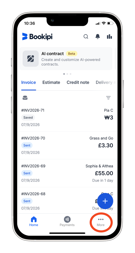 Invoice Mobile App - How to set a default currency in the mobile app - 1