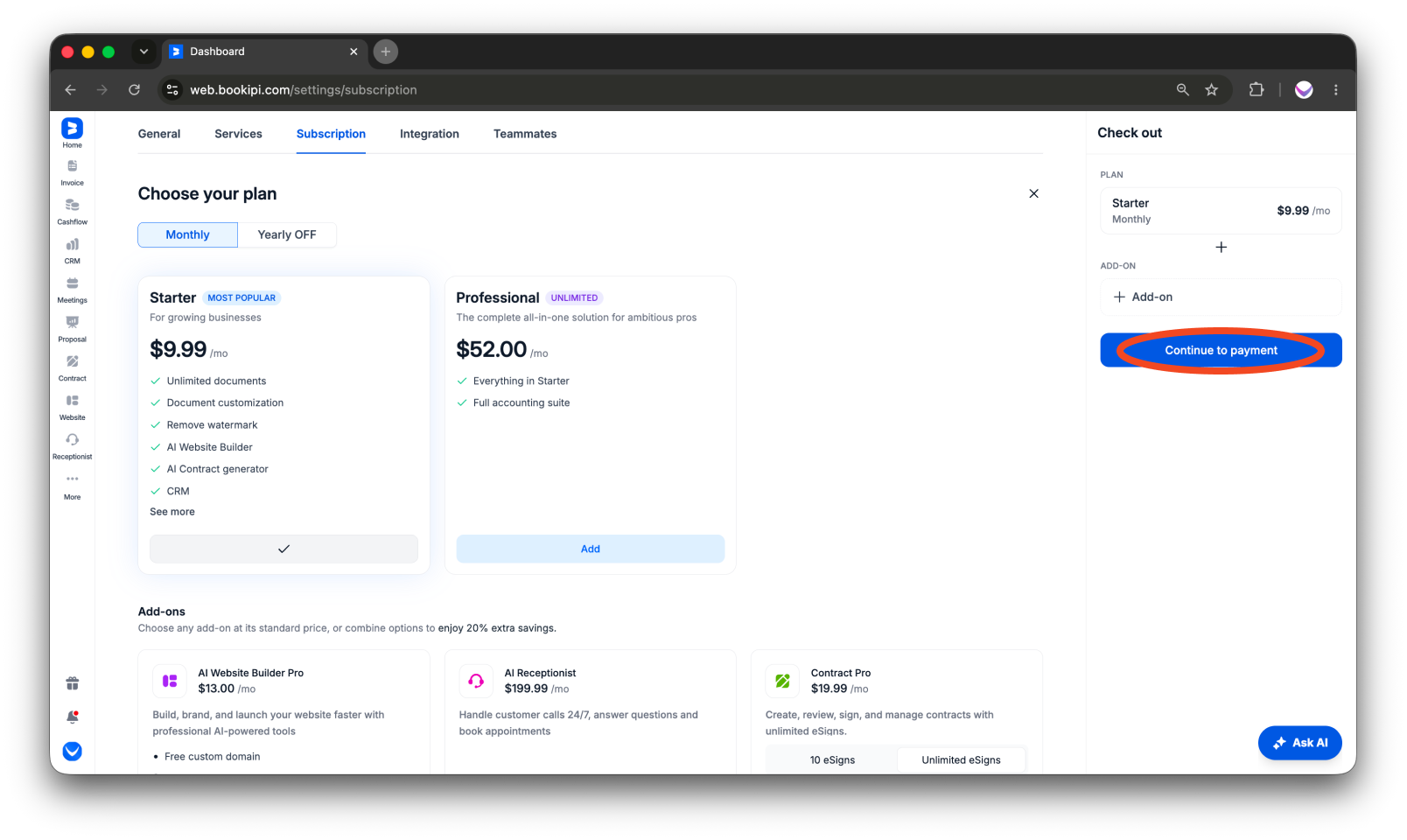 Bookipi Subscriptions - How to subscribe to multiple businesses - 9