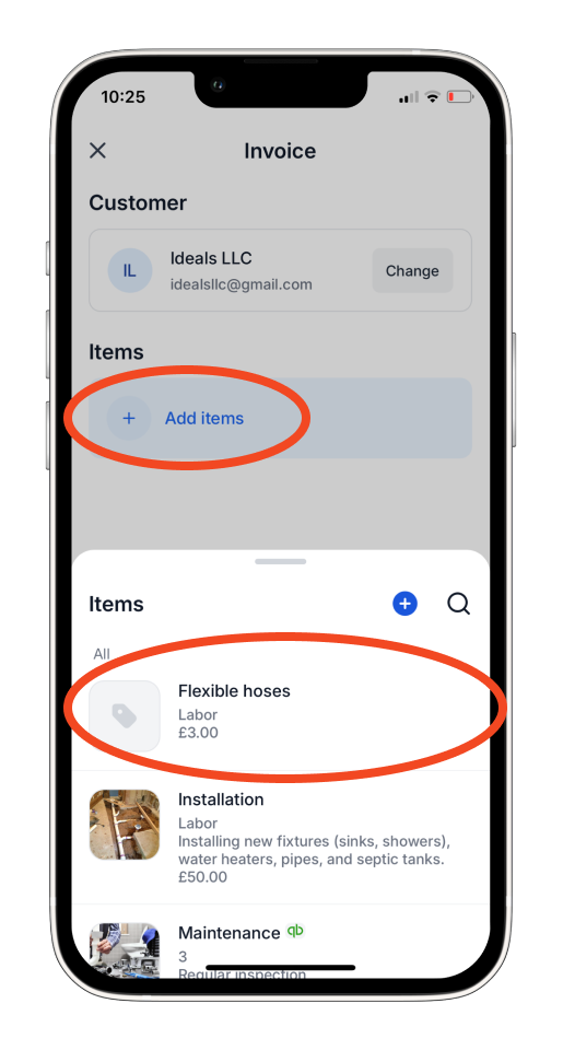 Uncategorized - How to create and send an invoice on the mobile app - 4