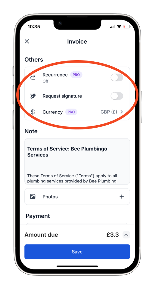 Uncategorized - How to create and send an invoice on the mobile app - 7