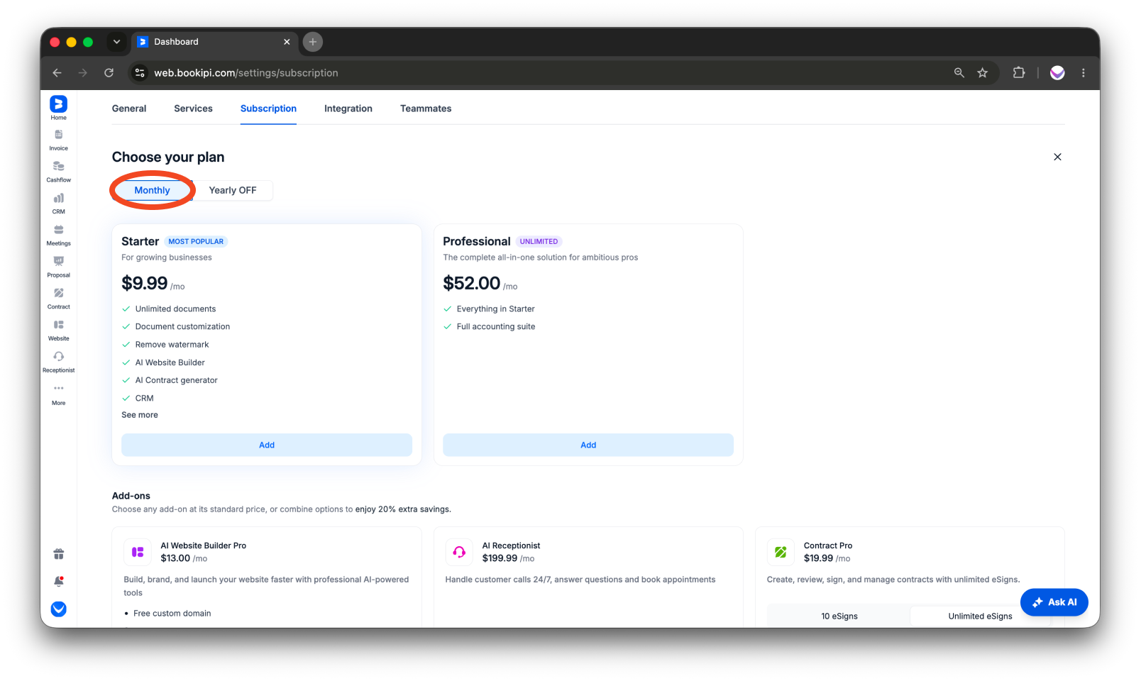 Bookipi Subscriptions - How to subscribe to multiple businesses - 6