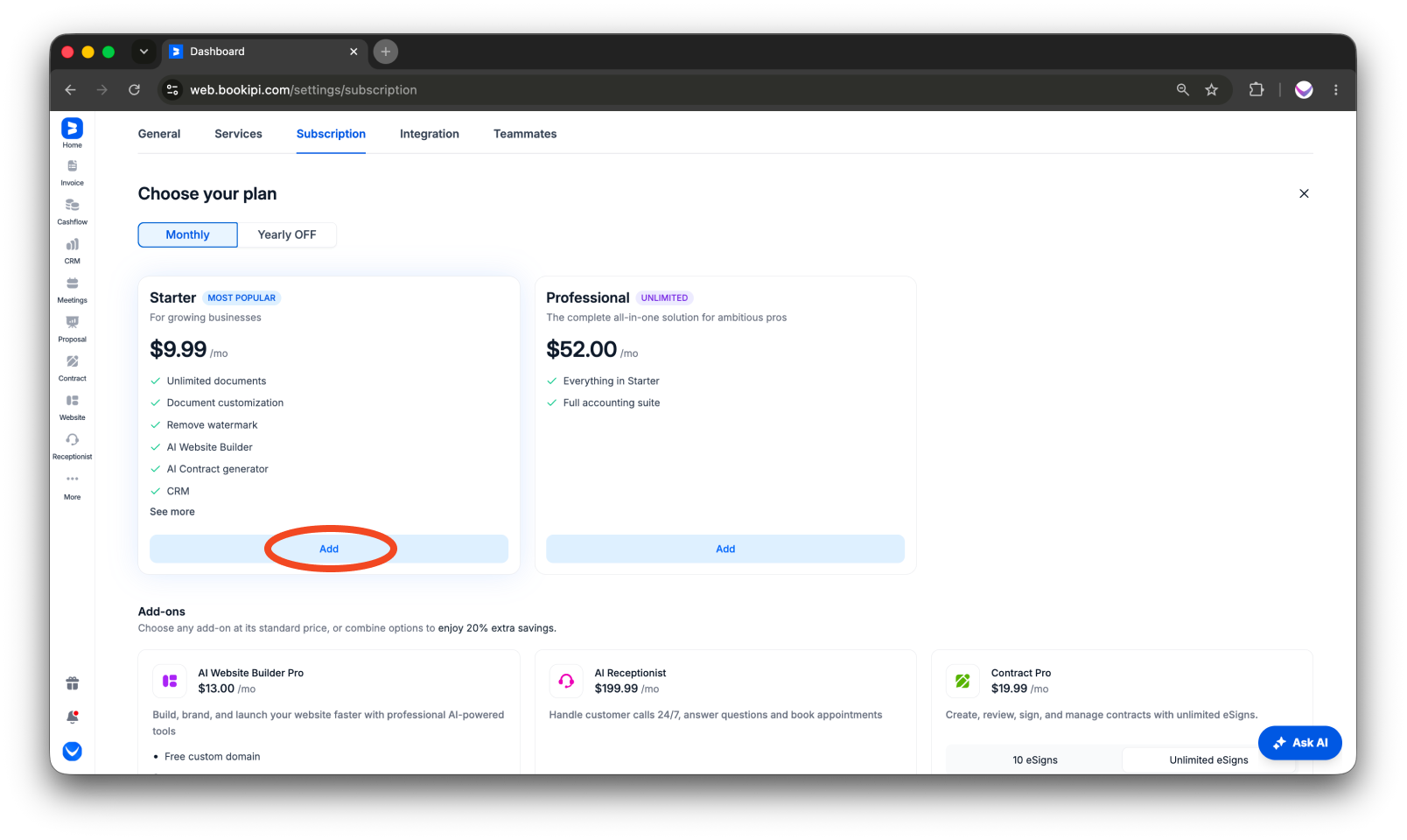 Bookipi Subscriptions - How to subscribe to multiple businesses - 7