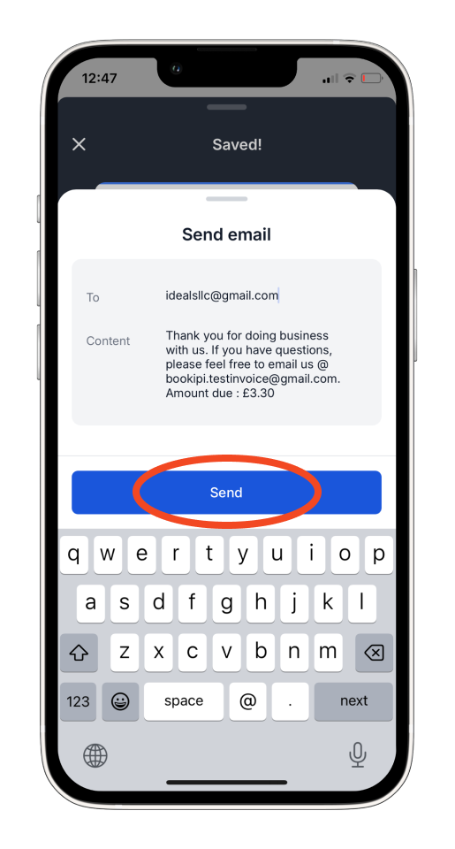 Uncategorized - How to create and send an invoice on the mobile app - 14