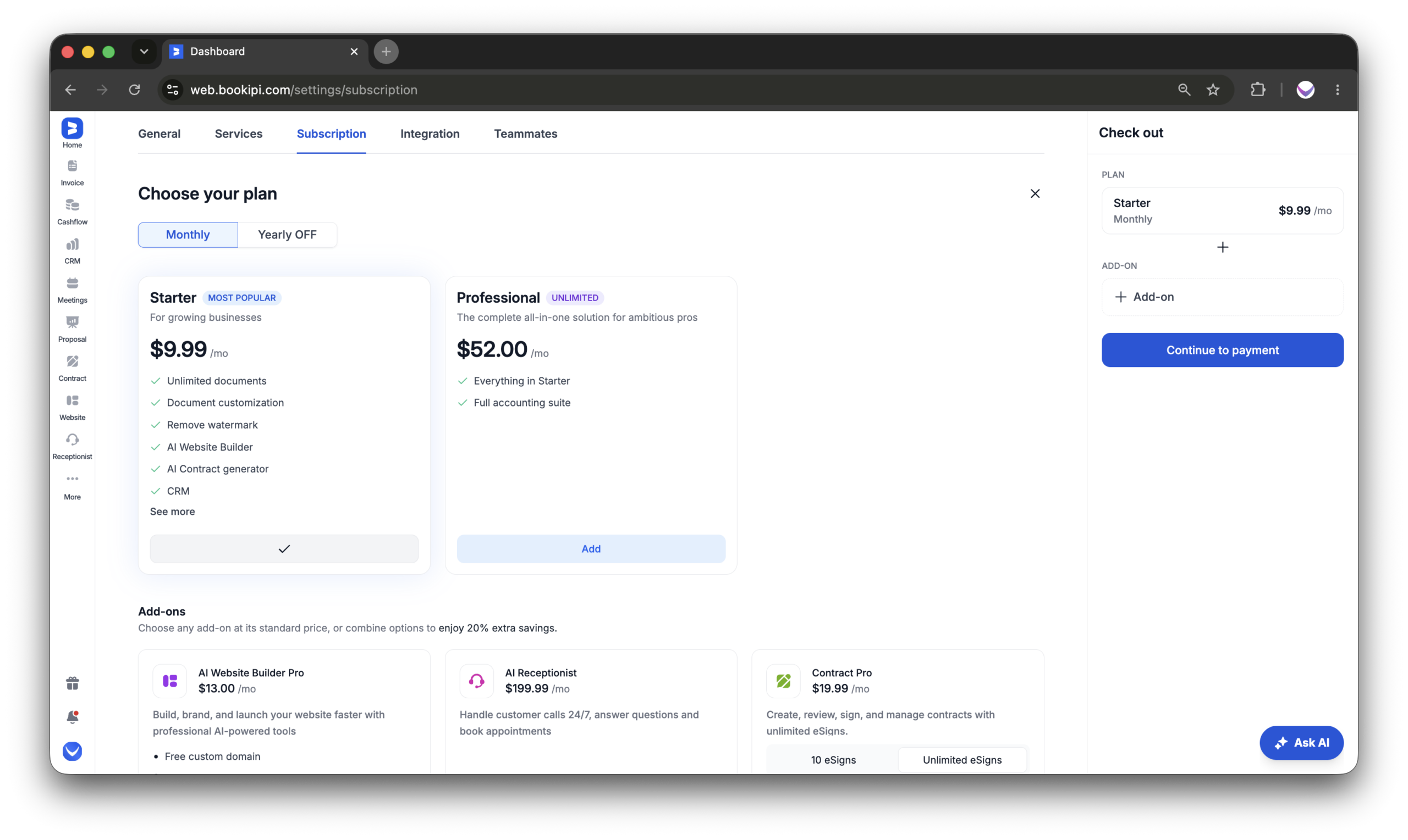 Bookipi Subscriptions - How to subscribe to multiple businesses - 8
