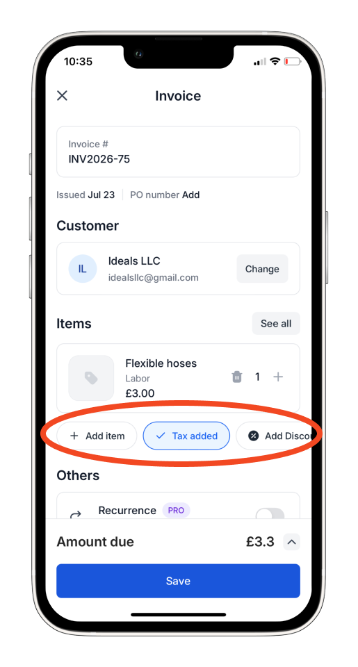 Uncategorized - How to create and send an invoice on the mobile app - 6
