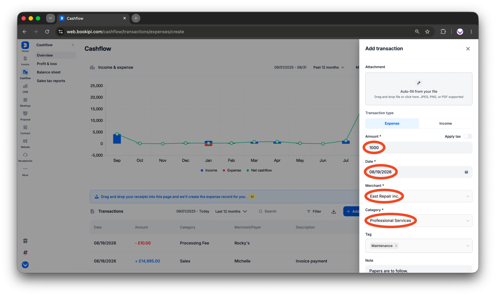 Uncategorized - How to manually add expense on the Web app - 4