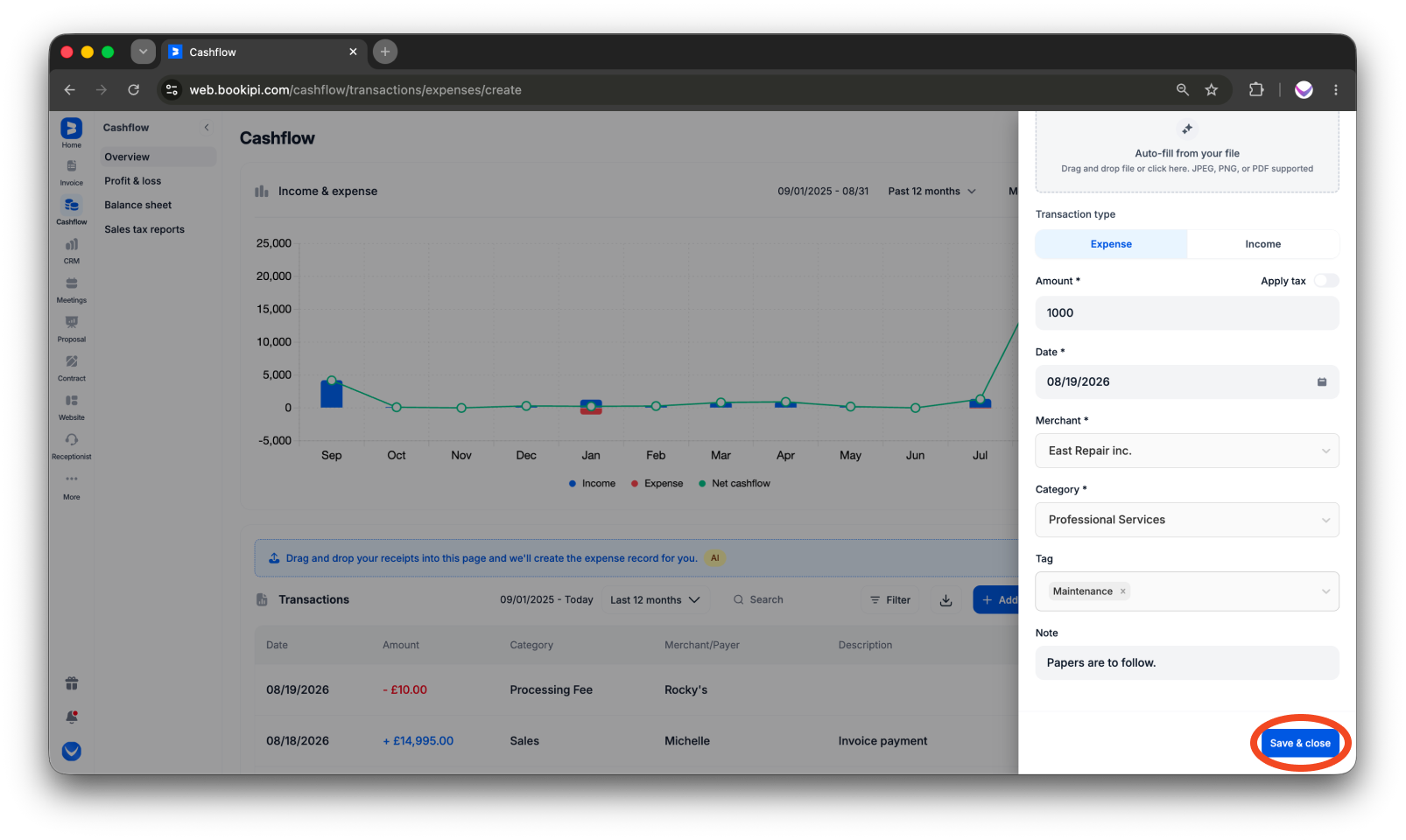 Uncategorized - How to manually add expense on the Web app - 5