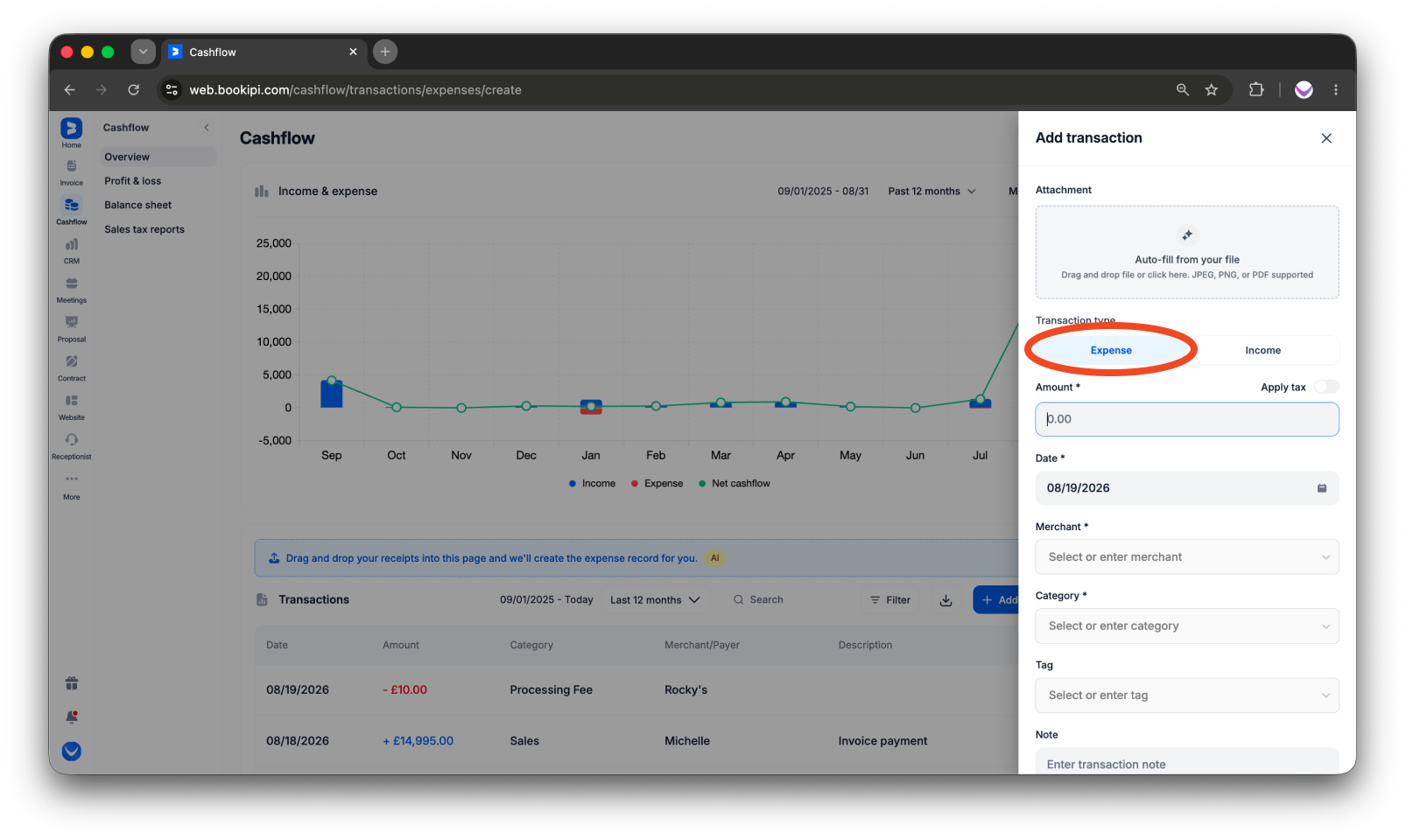 Uncategorized - How to manually add expense on the Web app - 3