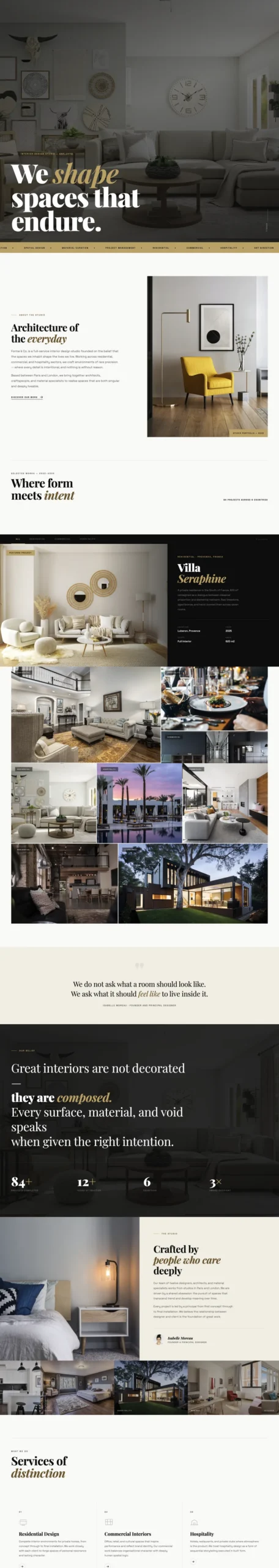 Generated Forme & Co site
