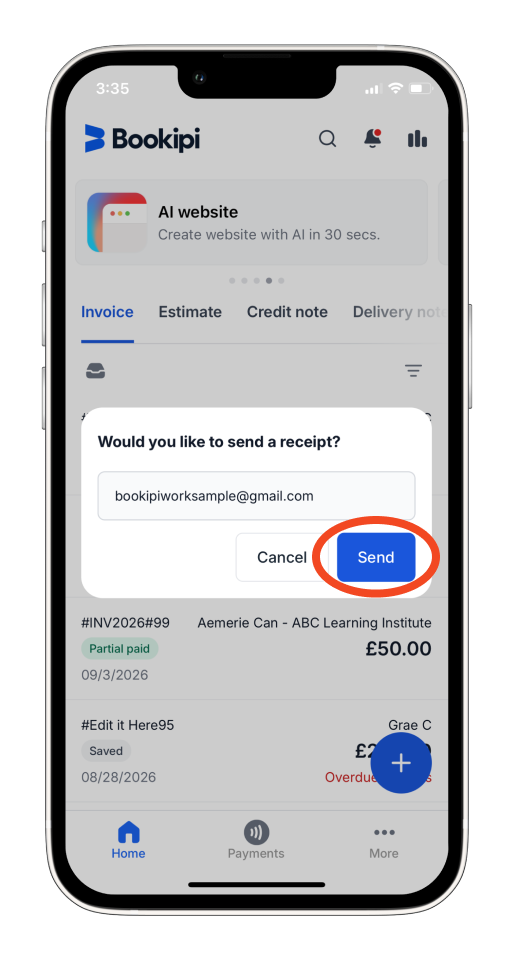 Invoice Mobile App - Auto Archive Paid invoices - 7
