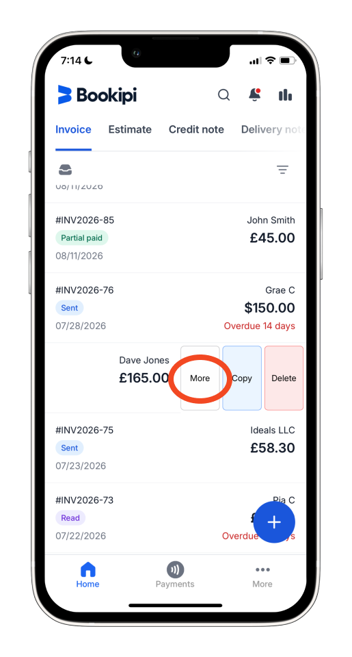 Invoice Mobile App - Auto Archive Paid invoices - 15