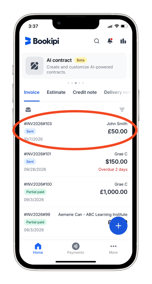 Invoice Mobile App - Auto Archive Paid invoices - 8