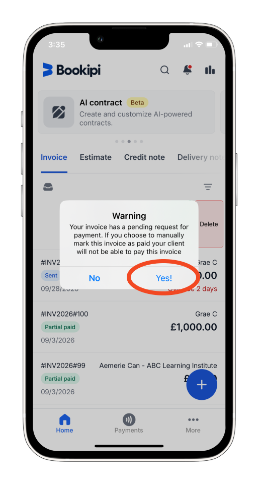 Invoice Mobile App - Auto Archive Paid invoices - 6